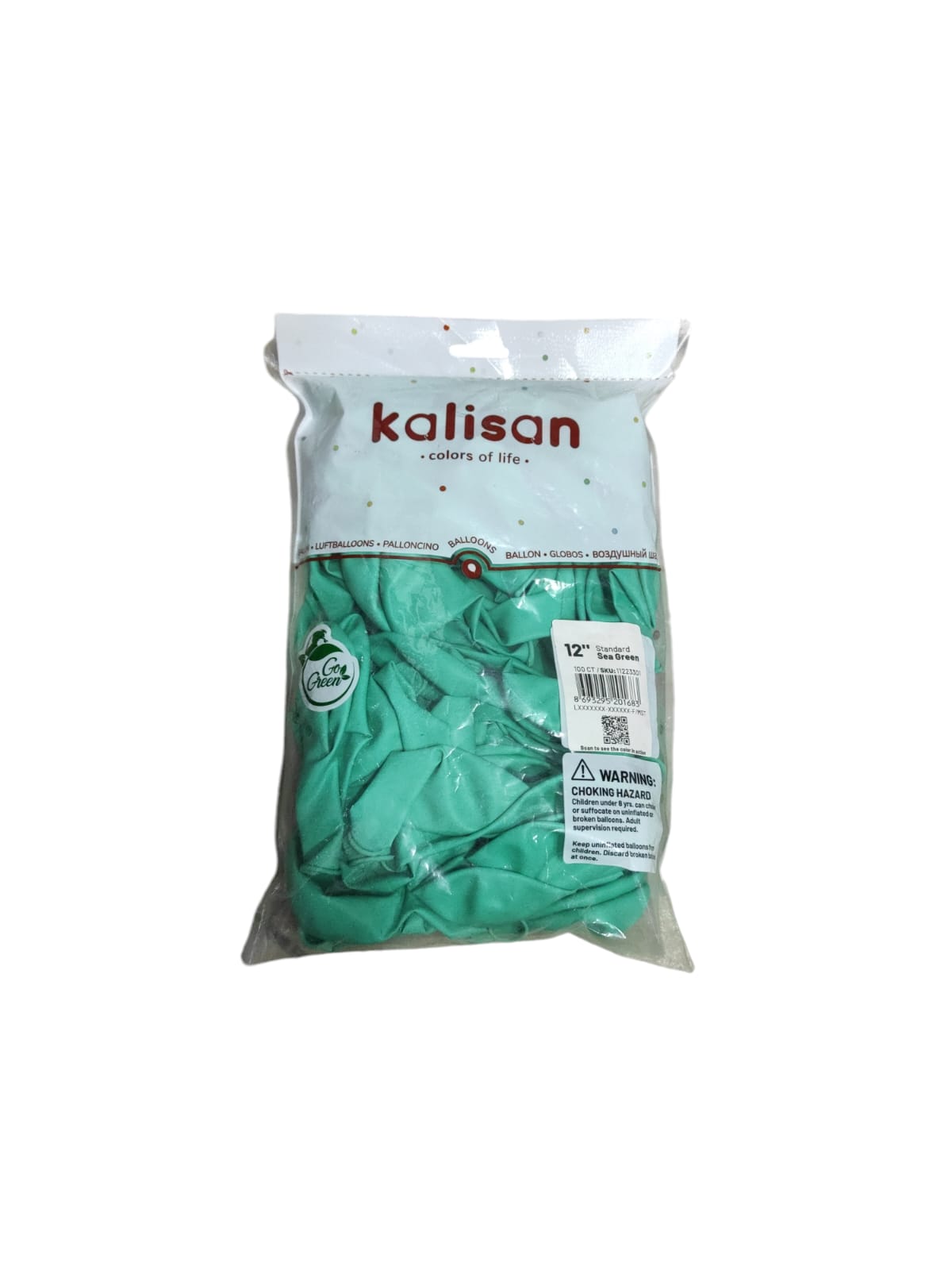 Kalisan Pastel Deniz Yeşili Balon 100 lü 12 niç